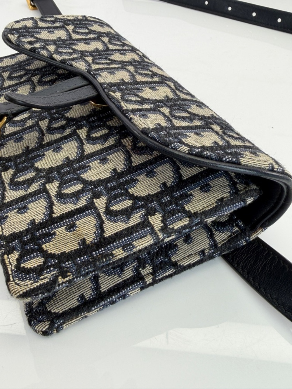 Christian Dior Oblique Navy Saddle Belt Bag - Picture 7 of 15